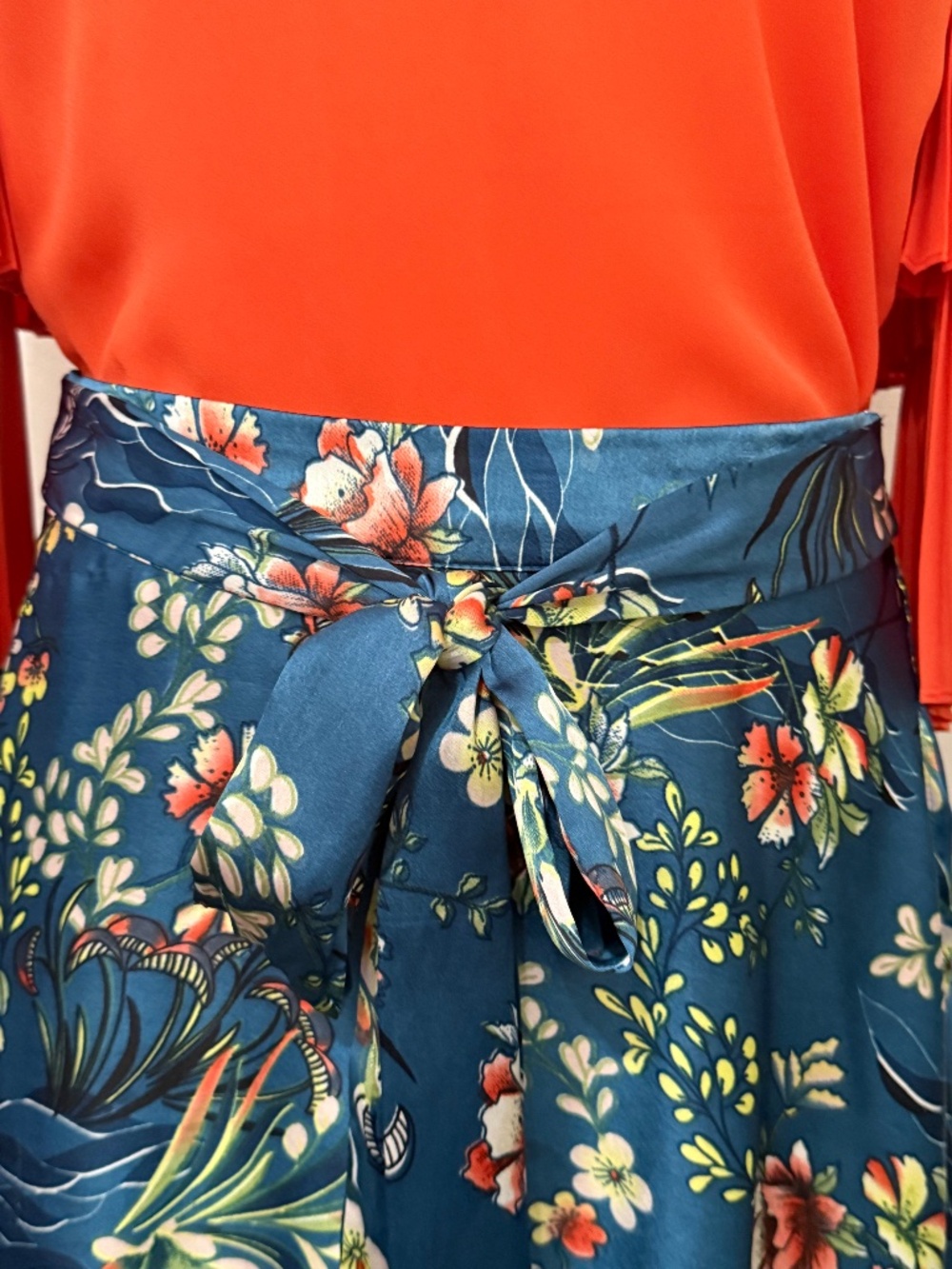 Elegant Chinoiserie Style Maxi Skirt. Versatile. Old Money, Quiet Luxury, SZ M - Picture 2 of 14